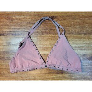 Maha Devi Bamboo Cotton Studded‎ Bra Coral Size L